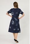 LEA DRESS - navy print